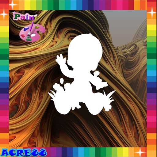 Paint Kids Page Game Precious Moments Baby Edition Icon