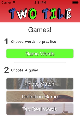 Two Tile - Master all 2 letter words for board games! screenshot 2