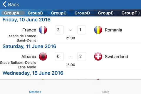 Calendar for Euro 2016 screenshot 2