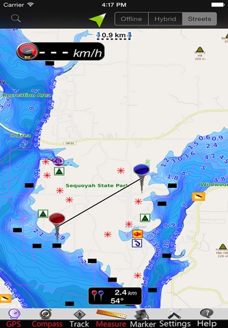 Fort Gibson Lake GPS Charts screenshot 2