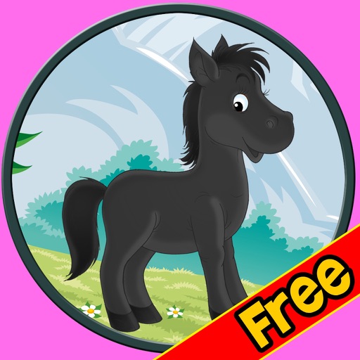 verry funny horses for kids - free icon