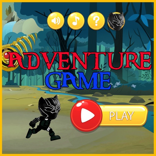 Adventure Running Jumper Game Black Panther Edition Icon