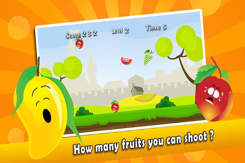 Fruit Shooting Blast - Fun Easy Apple Fruits Shooter Games for Toddler and Kids screenshot 2