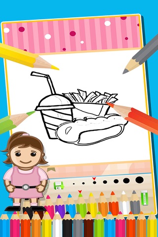 Food Coloring Book Simple Painting Games for Kids screenshot 3