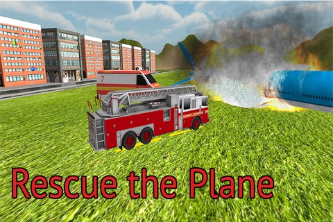 Airport Plane Rescue 3D : Drive the Ambulance and Fire Truck screenshot 4