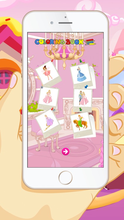 Princess Coloring Book -  Educational Color and  Paint Games Free For kids and Toddlers screenshot-3