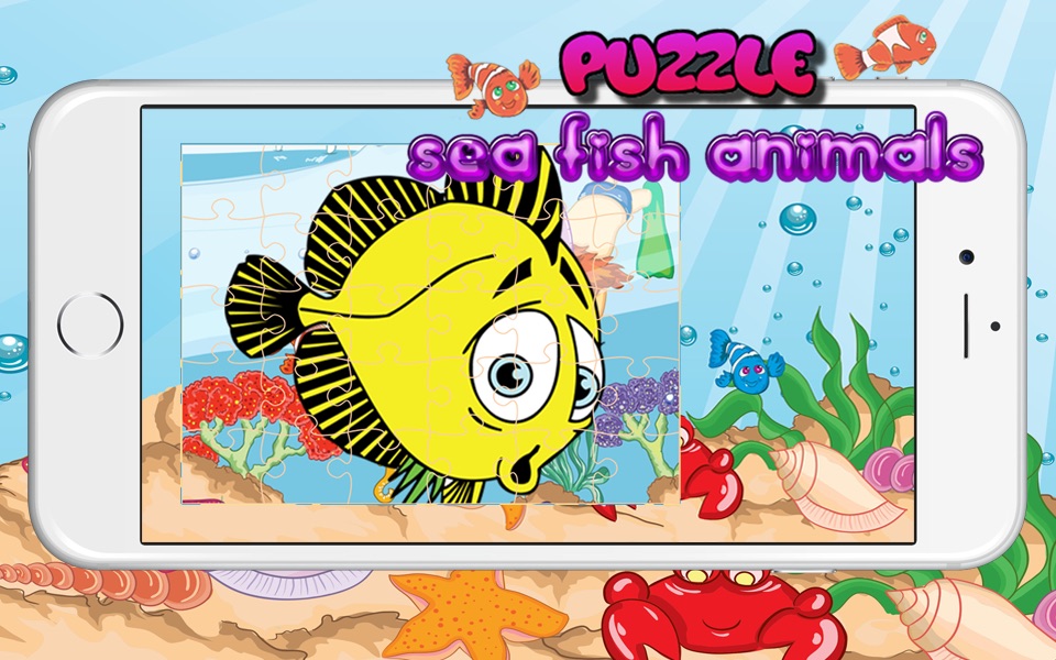 Toddler Sea Fish Jigsaw Puzzle Activity Educational Games screenshot 2
