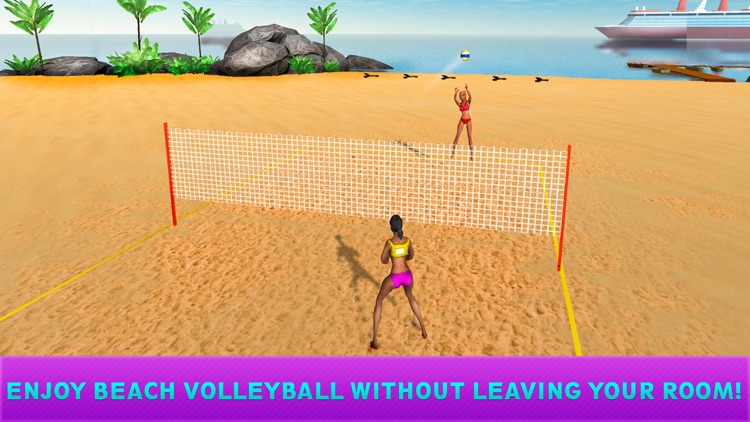 Girls Beach Volleyball Championship 3D Full screenshot-3