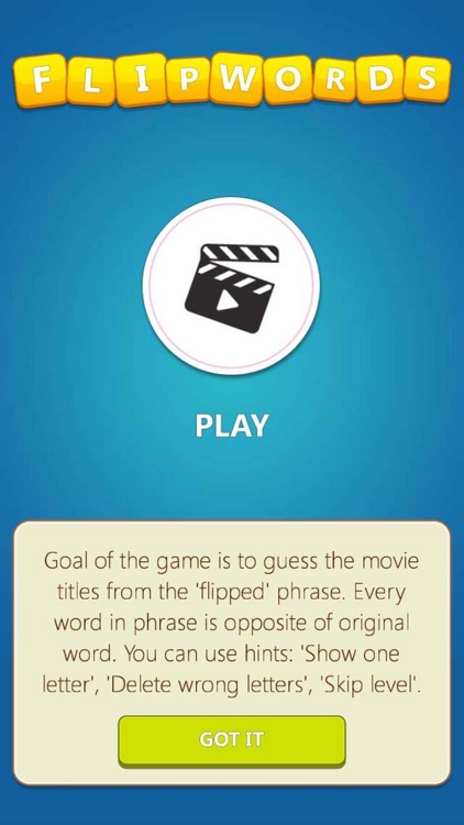 Guess the Movie. Flipwords