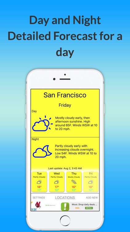 Instant Local Forecast- next 4 days