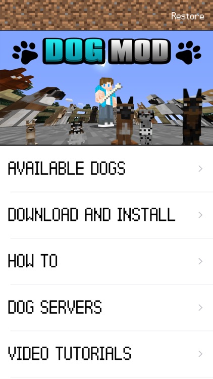 DOG Pet Mod for Minecraft Games Pocket Guide PC screenshot-4