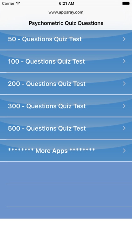 Psychometric Quiz Questions