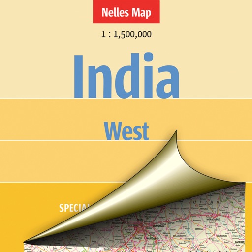 India: West. Tourist map. icon