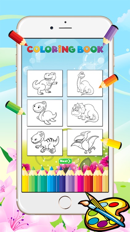 Dinosaur Dragon Coloring Book - All In 1 Dino Drawing, Animal Paint And Color Games HD For Good Kid screenshot-4