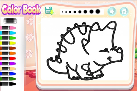 Dinosaur Coloring Book Game Kids Drawing and Painting Colorful screenshot 2