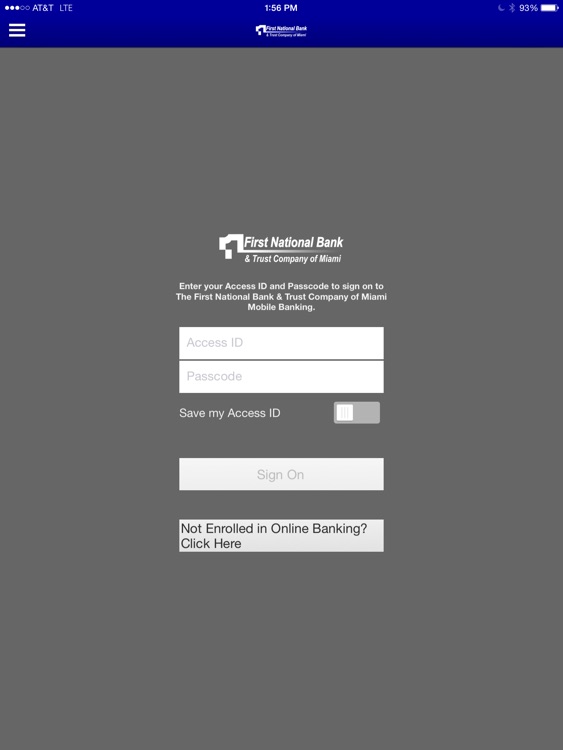 First National Bank of Miami for iPad