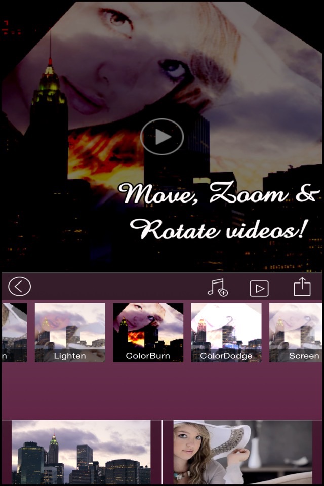 VideoBlend : Blend or overlay videos to make beautiful video effects screenshot 2