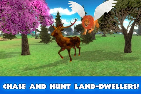 Wild Flying Lion Simulator 3D Full screenshot 3