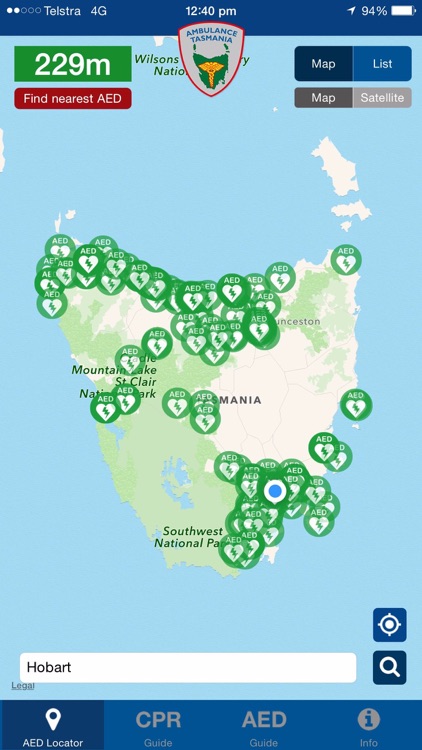 Ambulance Tasmania AED Locator screenshot-3