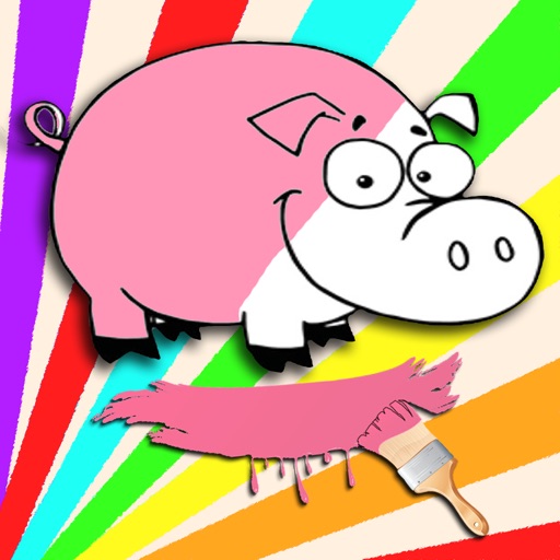 Pig Coloring Book Free Game Learn for Kids Icon