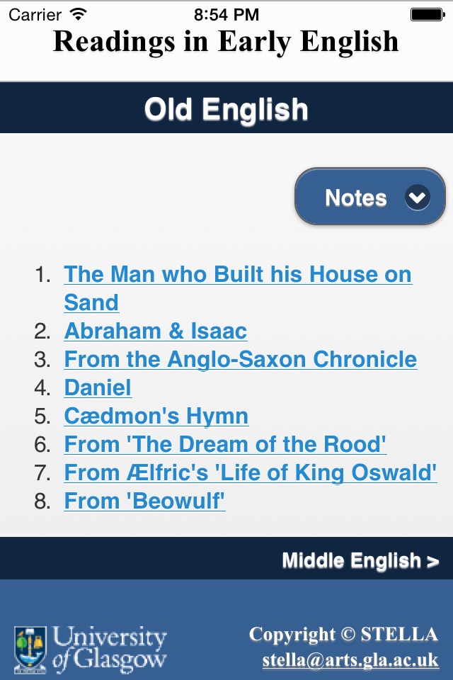 Readings in Early English screenshot 2