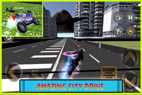 Flying Motorcycle Simulator – Futuristic bike Air flight stunts Free Game screenshot 4