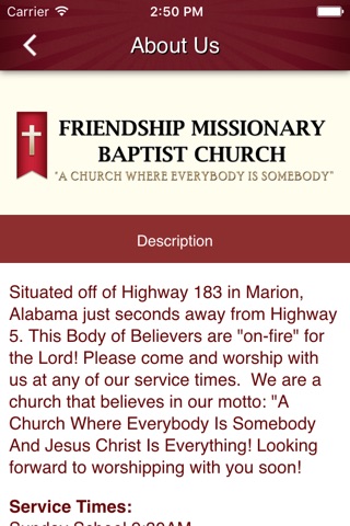 Friendship Baptist Church. screenshot 3