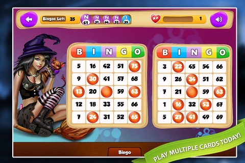 Halloween Witch Bingo Free : 12 Exciting Bingo Rooms screenshot 4