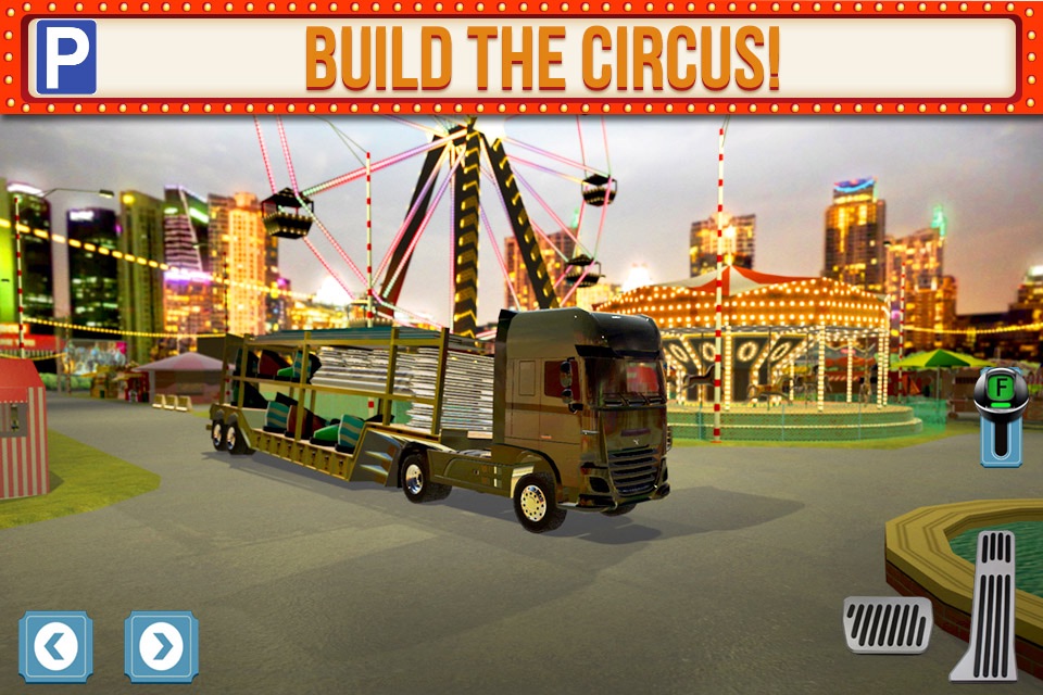 Amusement Park Fair Ground Circus Trucker Parking Simulator screenshot 2