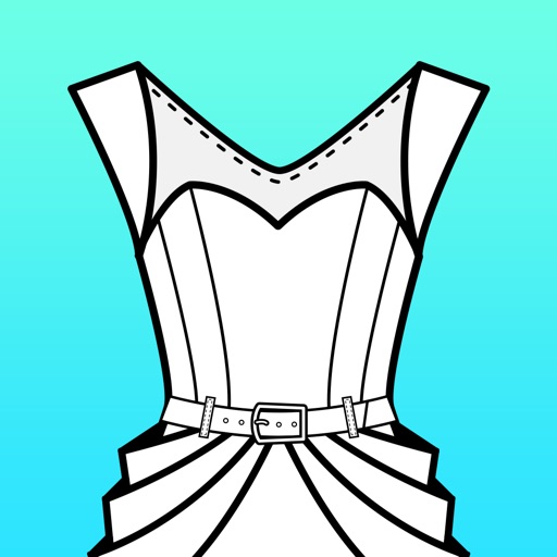 Fashion Design FlatSketch Icon