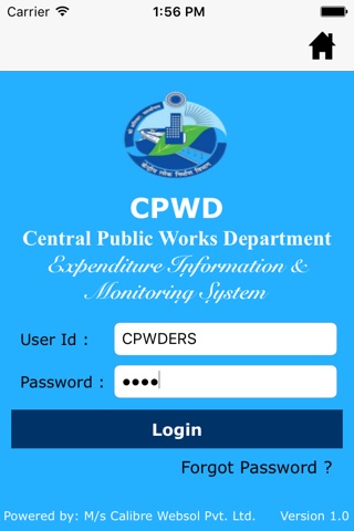 CPWD Exp Reporting System screenshot 2