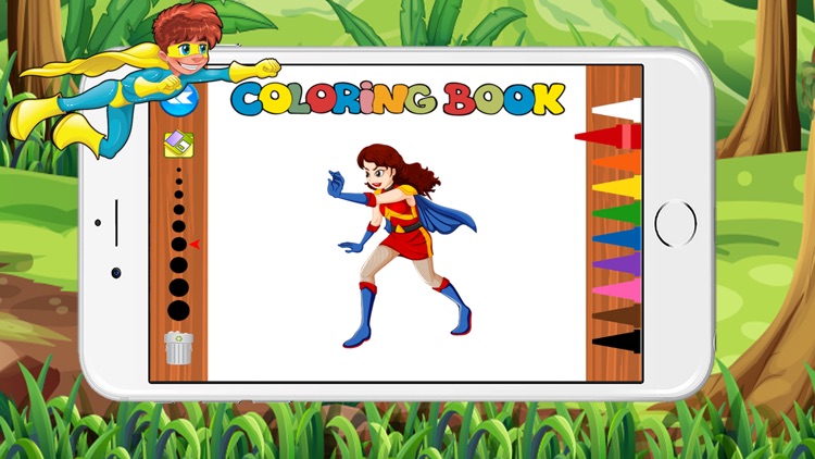 Superhero Coloring Books screenshot-3