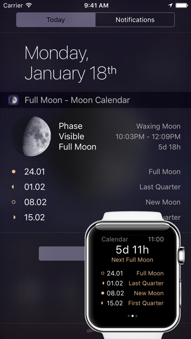Full Moon - Moon Phase Calendar and Lunar Calendar Screenshot 5
