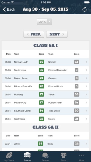 NewsOK Varsity Stats - Football(圖2)-速報App