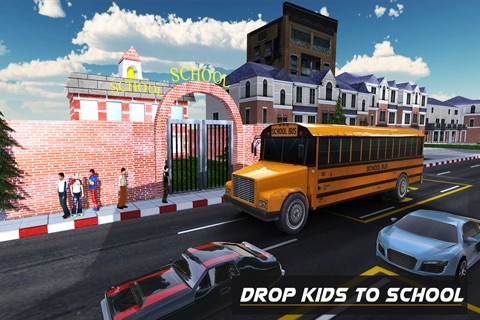 School Bus Driving Simulator 2016 – 3D City Bus Driver Challenge Simulation Game screenshot 2