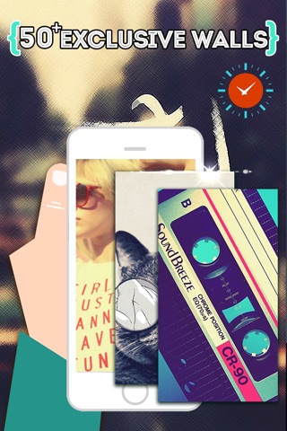 Clock Wallpapers Frames and Quotes Pro for Hipster screenshot 3