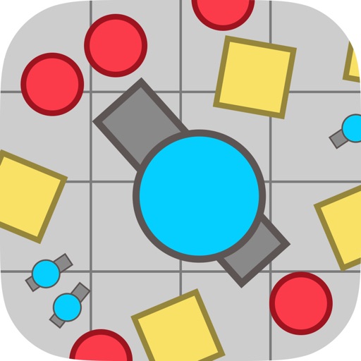 Tank IO Battle - Diep Geometry Shape War and catch Color Dots icon