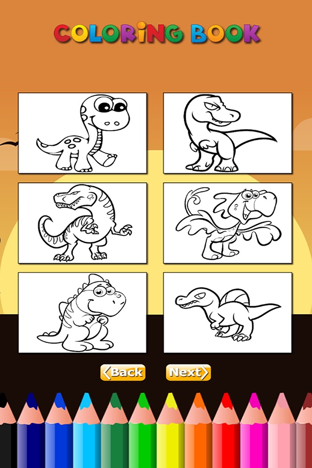 The Dinosaur Coloring Book HD: Learn to color and draw a dinosaur, Free games for children screenshot 3