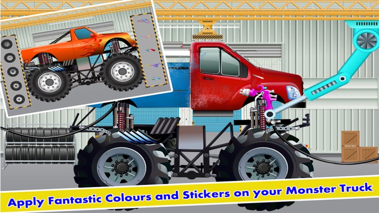 Monster Truck Mechanic Repair Factory Game