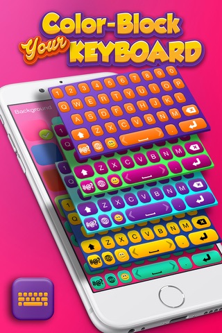 Color-Block Your Keyboard – Custom Themes and Text Fonts with Two Colors Scheme screenshot 2