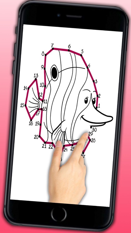 Educational Coloring book - Connect the dots then paint the drawings with magic marker