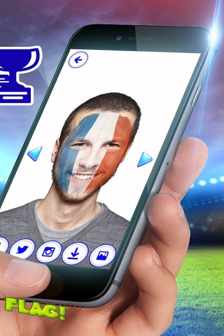 Flag Face Photo Stickers for Euro Cup 2016 - Best Picture Editor for all Football Fans screenshot 2