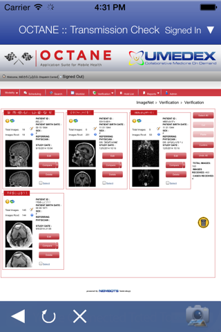 UMEDEX OCTANE App Suite screenshot 2