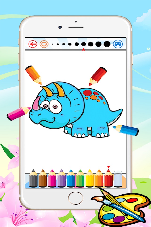 Dinosaur Dragon Coloring Book - All In 1 Dino Drawing, Animal Paint And Color Games HD For Good Kid screenshot 3