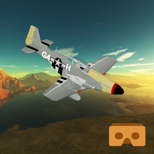 P-51 Mustang Aerial Virtual Reality Simulation Over the Pacific Islands Icon