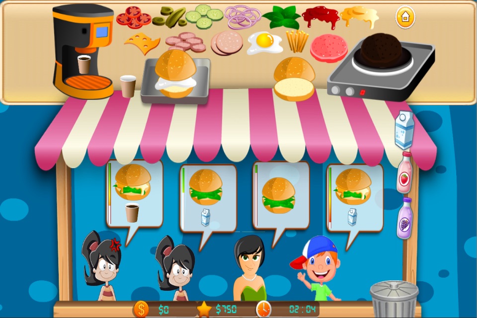 burger shop big chef : games maker food hamburger for girls and boys screenshot 3