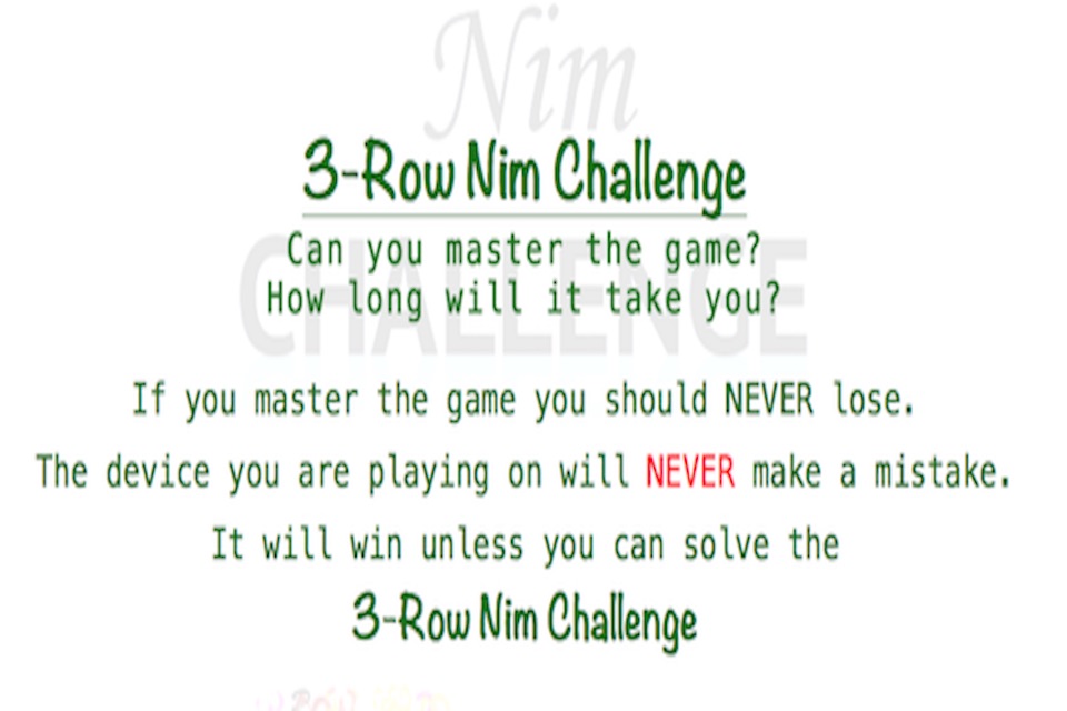 3-Row Nim Challenge screenshot 2