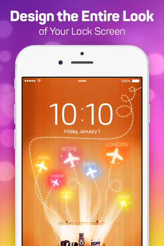 Lock Screen Designer Free - Lockscreen Themes and Live Wallpapers for iPhone. screenshot 2