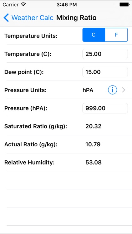 Weather Calc