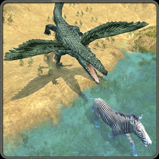 Flying Wild Crocodile Attack